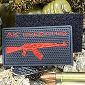 Нашивка ( шеврон патч patch ) тактическая AK OPERATOR 3D PVC  ( пластизоль ) на липучке 9х5 черная (2504343) - ВОЕНТОРГ ТЫЛОВИК