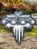 Нашивка ( шеврон патч patch ) тактическая ЧЕРЕП В ПНВ DARKNESS 3D PVC на липучке 9х9 черная (2504438) - ВОЕНТОРГ ТЫЛОВИК