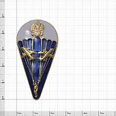 Знак нагрудный Парашют России закрутка (2301526) - ВОЕНТОРГ ТЫЛОВИК