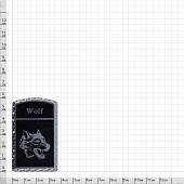 Зажигалка  газовая Wolf ( волк ) серебристо-черная (4403354) - ВОЕНТОРГ ТЫЛОВИК