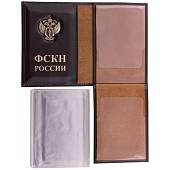 Обложка ( портмоне ) для автодокументов с жетоном ФСКН России коричневая (4204038) - ВОЕНТОРГ ТЫЛОВИК