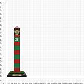 Столб пограничный сувенирный Российская Федерация 28 настольный 28х10,5х10,5 см (4803012) - ВОЕНТОРГ ТЫЛОВИК
