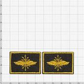 Эмблема ( нашивка знак ) петличная ( петлица ) Войска связи вышитая оливковая (2505013) - ВОЕНТОРГ ТЫЛОВИК