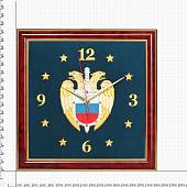 Часы настенные ФСО России вышитые на бархате 35х35 (4102054) - ВОЕНТОРГ ТЫЛОВИК
