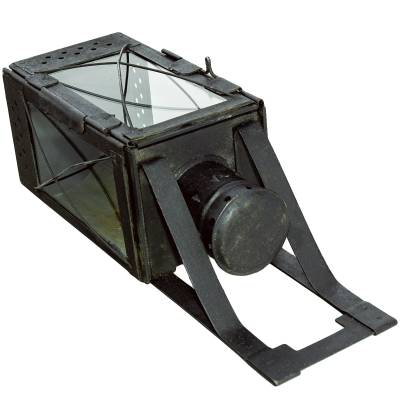 Фонарь свечной железнодорожный 1953 г. черный оригинал (3311826) - HAKKI.RU