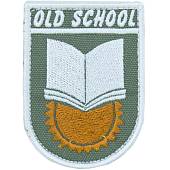Нашивка ( шеврон патч patch ) тактическая OLD SCHOOL вышитая на липуче 8х5,5 оливковая (2509146) - ВОЕНТОРГ ТЫЛОВИК