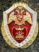 Знак нагрудный ФСВНГ ( Росгвардия ) РФ ОТЛИЧНИК СЛУЖБЫ в финансово-экономических подразделениях (2301643) - ВОЕНТОРГ ТЫЛОВИК