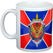 Кружка с символикой ФСБ России Холодная голова, горячее сердце! белая (4601096) - ВОЕНТОРГ ТЫЛОВИК