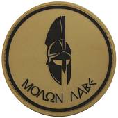 Нашивка ( шеврон патч patch ) тактическая MOLON LABE mo-lone lah-veh 5 3D PVC ( пластизоль ) на липучке D-8 песочная (2504071) - ВОЕНТОРГ ТЫЛОВИК