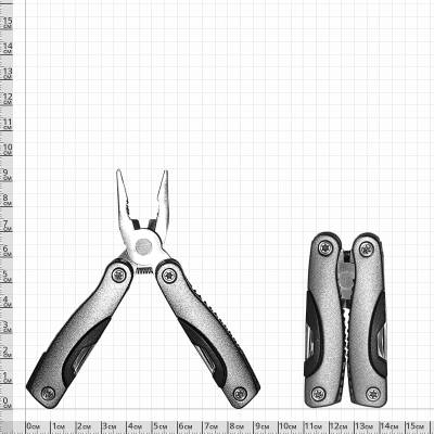 Инструмент многофункциональный ( Multi Tool ) 9 инструментов серый (3304984) - HAKKI.RU