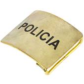 Бляха ( пряжка ) с гравировкой POLICIA латунная золотистая (1602004) - ВОЕНТОРГ ТЫЛОВИК