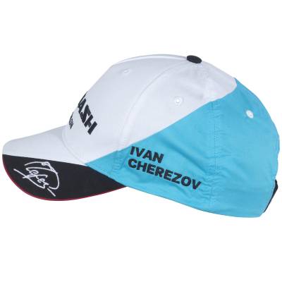 Бейсболка КАЛАШНИКОВ Izhmash Biathlon / Ivan Cherezov вышитая бело-голубая (1401923) - HAKKI.RU