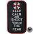 Нашивка ( шеврон патч patch ) тактическая KEEP CALM and SHOOT 'EM IN THE HEAD 3D PVC ( пластизоль ) липучке 7,5х4,5 черная (2504170) - HAKKI