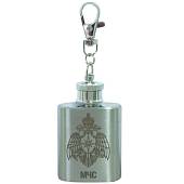 Фляга подарочная с символикой МЧС России 1 OZ-30 мл серебристая (4608078) - ВОЕНТОРГ ТЫЛОВИК