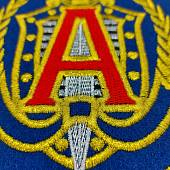 Вымпел с символикой ЦСН ФСБ России АЛЬФА Антитеррор вышитый средний 15х21 васильковый (4503048) - ВОЕНТОРГ ТЫЛОВИК