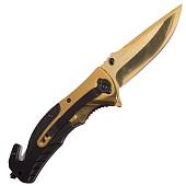 Нож складной BOKER PLUS полуавтоматический с клипсой золотистый (3913088) - ВОЕНТОРГ ТЫЛОВИК
