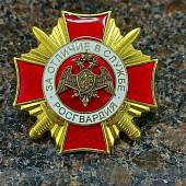 Знак нагрудный ( крест ) ФСВНГ ( Росгвардия ) РФ / За отличие в службе 1 степени ( 20 лет службе ) закрутка (2301327) - ВОЕНТОРГ ТЫЛОВИК