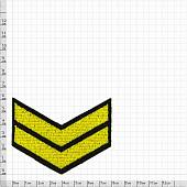 Знак - годичка ( нашивка шеврон ) нарукавный за выслугу лет ( по годам службы ) 2 года вышитый (2508027) - ВОЕНТОРГ ТЫЛОВИК