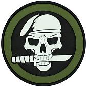 Нашивка ( шеврон патч patch ) тактическая Череп ВДВ 3D PVC ( пластизоль ) на липучке 8х8 оливковая (2504721) - ВОЕНТОРГ ТЫЛОВИК