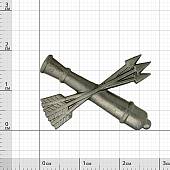 Эмблема ( знак ) петличная ( петлица ) ПВО защитная (2102034) - ВОЕНТОРГ ТЫЛОВИК