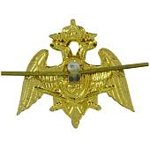 Эмблема ( знак ) петличная ( петлица ) ФСВНГ ( Росгвардия ) РФ 23 мм золотистая (2102985) - ВОЕНТОРГ ТЫЛОВИК
