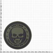 Нашивка ( шеврон патч patch ) тактическая Don't  run you'll only die tired 3D PVC ( пластизоль ) на липучке D-8 черная (2504231) - ВОЕНТОРГ ТЫЛОВИК