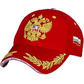 Бейсболка с символикой Герб ( орел ) России / RUSSIA вышитая красная (1401918) - ВОЕНТОРГ ТЫЛОВИК
