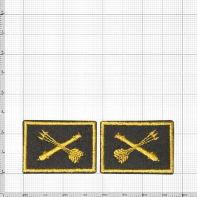 Эмблема ( нашивка знак ) петличная ( петлица ) ПВО вышитая оливковая (2505009) - HAKKI.RU