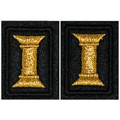 Эмблема ( нашивка знак ) петличная ( петлица ) для офицеров ВМФ России на офисную форму вышитая черная (2505041) - ВОЕНТОРГ ТЫЛОВИК
