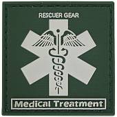 Нашивка ( шеврон патч patch ) тактическая RESCUER GEAR Medical Treatment 3D PVC на липучке 5х5 (2504028) - ВОЕНТОРГ ТЫЛОВИК