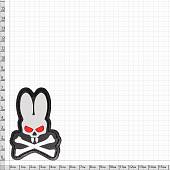 Нашивка ( шеврон патч patch ) тактическая Череп кролика 3D PVC ( пластизоль ) на липучке 6,5х5 черная (2504228) - ВОЕНТОРГ ТЫЛОВИК