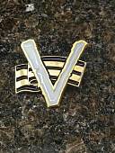 Знак нагрудный Буква V георгиевская лента на заколке (2301617) - ВОЕНТОРГ ТЫЛОВИК