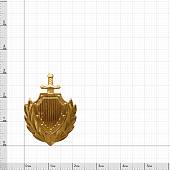 Эмблема ( знак ) петличная ( петлица ) МВД России золотистая (2102099) - ВОЕНТОРГ ТЫЛОВИК