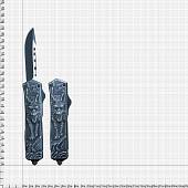 Нож складной MICROTECH автоматический выкидной Scrab 0885 D/E / Волк с чехлом черный (3913063) - ВОЕНТОРГ ТЫЛОВИК