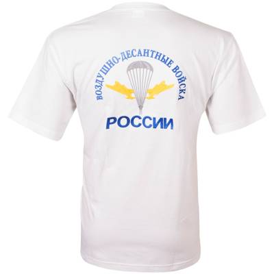 Футболка с вышивкой ВДВ белая (1208021) - HAKKI.RU