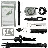 Набор для выживания TAC тактический Survival Kit Universal 8 предметов в кейсе черный (3318999) - ВОЕНТОРГ ТЫЛОВИК