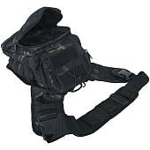 Сумка-органайзер TAC через плечо тактическая MOLLE камуфлированная camo-multi черный (3310324) - ВОЕНТОРГ ТЫЛОВИК