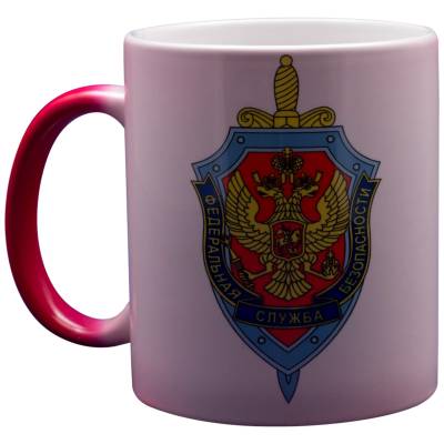 Кружка с символикой ФСБ России хамелеон красная (4601070) - HAKKI.RU