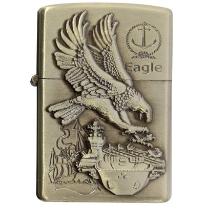 Зажигалка  бензиновая Eaglе ( орел ) золотистая (4403961) - HAKKI.RU