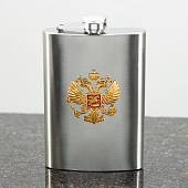 Набор подарочный с символикой Герб ( орел ) России ( фляга 9 OZ-270 мл + стопки 2х30 мл + стопка складная 1х150 мл + лейка ) (4801145) - ВОЕНТОРГ ТЫЛОВИК