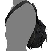 Сумка-органайзер TAC через плечо тактическая MOLLE камуфлированная camo-multi черная (3310963) - ВОЕНТОРГ ТЫЛОВИК