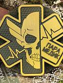 Нашивка ( шеврон патч patch ) тактическая ПАРАМЕДИК 3D PVC на липучке D-8 олива (2504347) - ВОЕНТОРГ ТЫЛОВИК