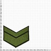 Знак - годичка ( нашивка шеврон ) нарукавный за выслугу лет ( по годам службы ) 6 лет полевой вышитый (2508081) - ВОЕНТОРГ ТЫЛОВИК