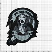 Нашивка ( шеврон патч patch ) тактическая Punisher вышитая на липучке 7х7,3 черная (2509238) - ВОЕНТОРГ ТЫЛОВИК