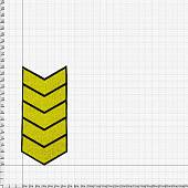 Знак - годичка ( нашивка шеврон ) нарукавный за выслугу лет ( по годам службы ) 25 лет вышитый (2508050) - ВОЕНТОРГ ТЫЛОВИК