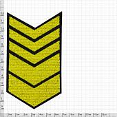 Знак - годичка ( нашивка шеврон ) нарукавный за выслугу лет ( по годам службы ) 13 лет вышитый на липучке (2508013) - ВОЕНТОРГ ТЫЛОВИК