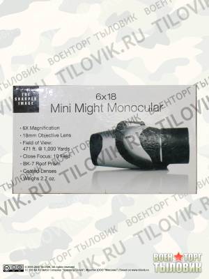 Монокуляр ( монокль ) Mini Might Monokular 6х18 серый (3003996) - HAKKI.RU