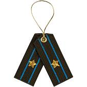 Вымпел мини в авто погоны вышитые Майор ВДВ / ВКС России (4501076) - ВОЕНТОРГ ТЫЛОВИК