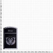 Зажигалка  газовая Bear ( медведь ) серебристо-черная (4403215) - ВОЕНТОРГ ТЫЛОВИК