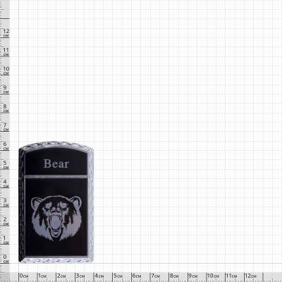 Зажигалка  газовая Bear ( медведь ) серебристо-черная (4403215) - HAKKI.RU